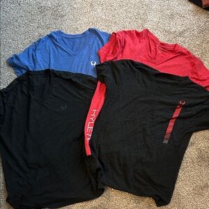 Hylete Men's Short Sleeve Tee Set - Black, Red, Blue